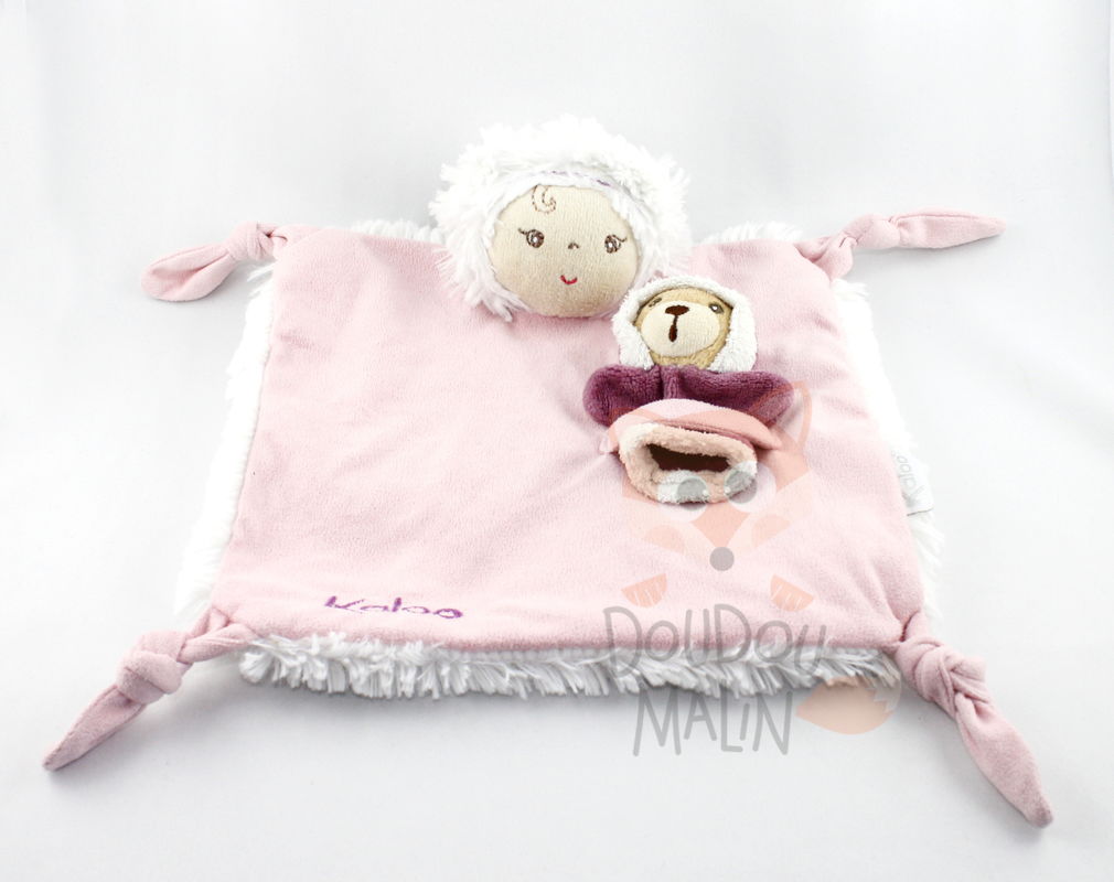  igloo marionnette esquimau rose blanc violet 